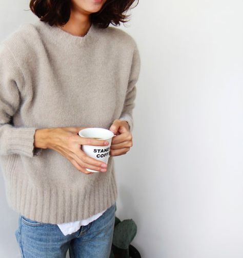 what to wear this weekend, sweater-coffee-