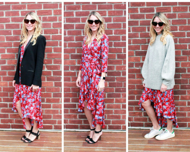 5 ways to style a wrap dress