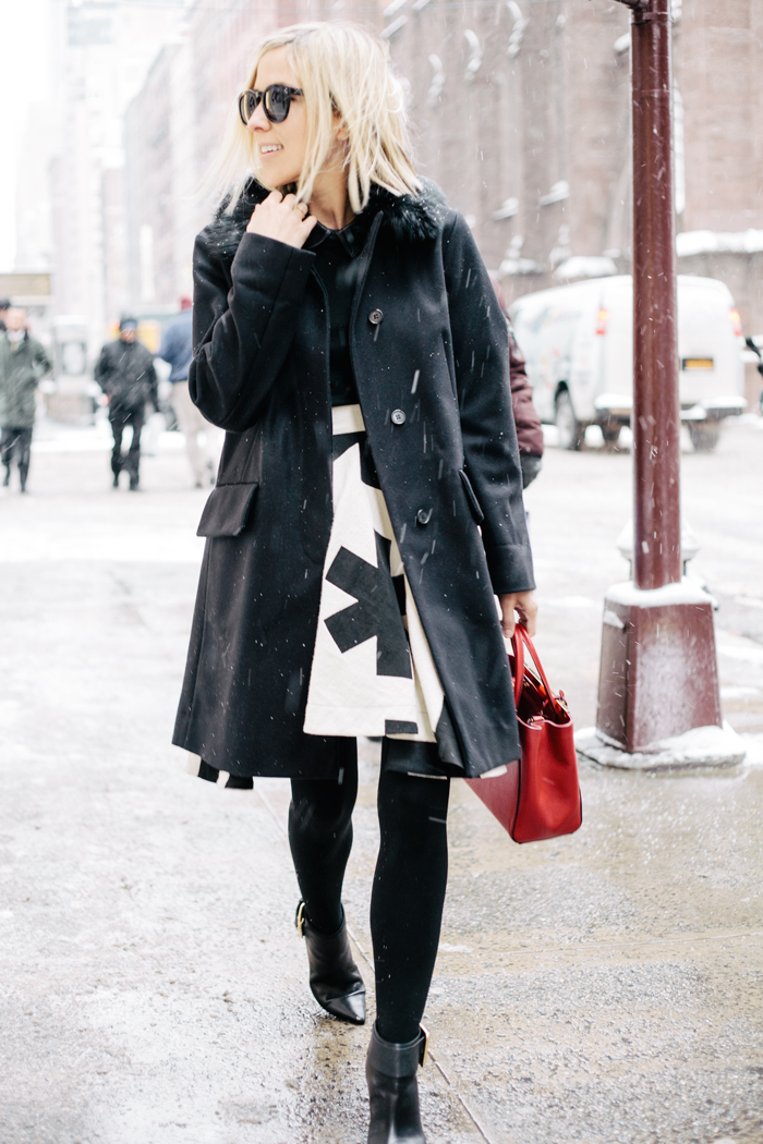 damsel in dior, nyfw, winter, black and white