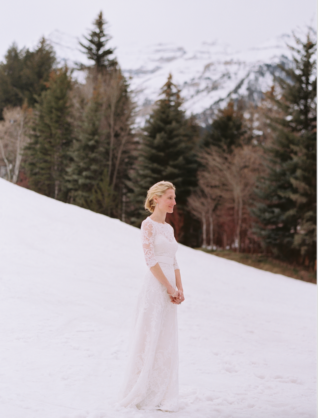 ski wedding dress