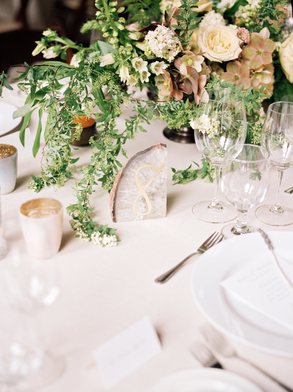 elegant wedding tablescape